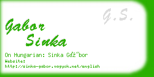 gabor sinka business card